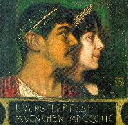 Franz von Stuck Franz and Mary Stuck as a God and Goddess oil painting